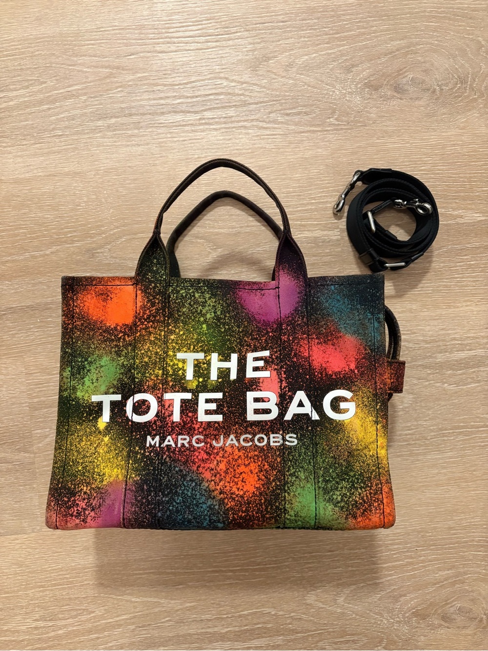 Marc Jacobs Medium Neon Rainbow 🌈 Spray-Paint The Tote Bag